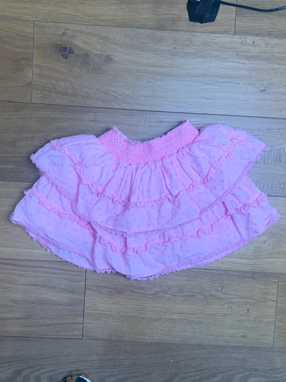 American Girl LoveShackFancy Pink Tiered Skirt With Hearts Size M (10/12)